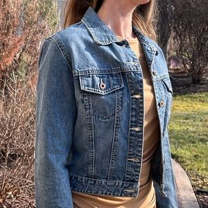 - GAP Vintage Y2K Cropped Denim Jacket SZ S! EUC!